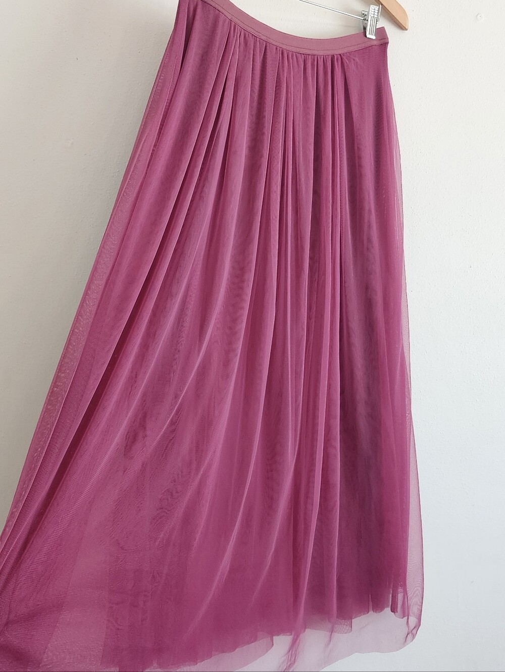 Flowy Tulle Maxi Skirt Peruvian Connection Giselle Masala Pink Size MED NWT - Picture 3 of 11